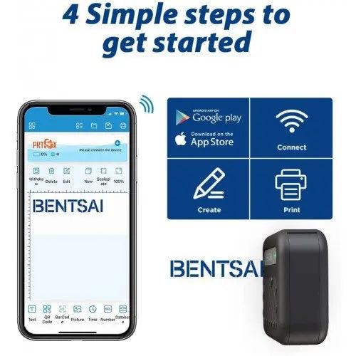 BENTSAI B10 White Mini Handheld Printer - 1 Pack