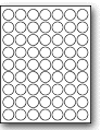 LC-1 - 63 per sheet (1" circle)