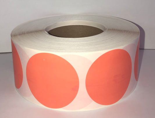 etiquettes-rive-sud,Étiquettes couleur rondes 2.5'' transfert thermique en rouleau sur core 3"