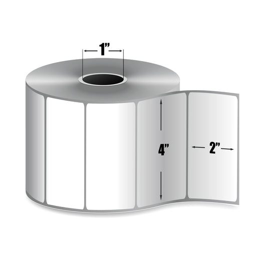 Zebra Z-Perform 2000D — Étiquettes Thermiques Directes 4" × 2" | 1 240/rouleau | Core 1" | Sans Ruban