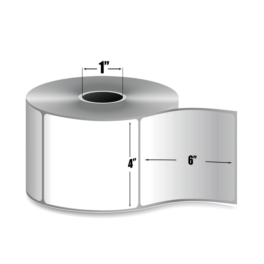 Zebra PolyPro 3000T — Étiquettes Polypropylène Transfert Thermique 4" × 6" | 250/rouleau | Core 1" Desktop | Ruban requis