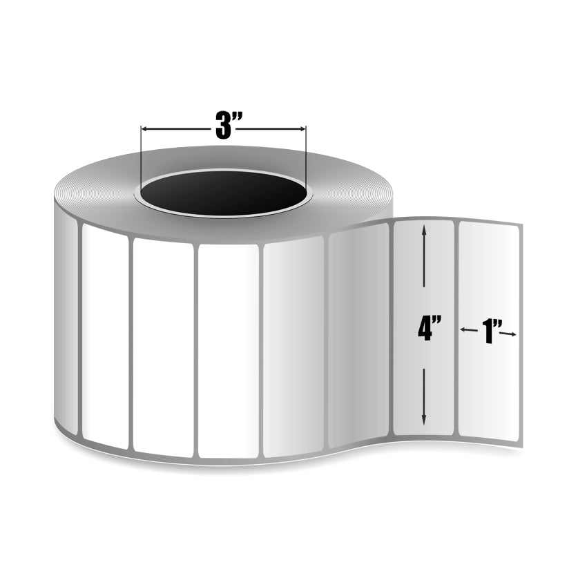 Zebra Z-Select 4000T — Étiquettes Transfert Thermique 4" × 1" | 4 970/rouleau | Core 3" Industriel | Ruban requis