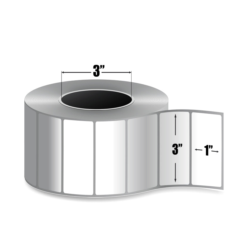 Zebra Z-Select 4000T — Étiquettes Transfert Thermique 3" × 1" | 5 180/rouleau | Core 3" Industriel | Ruban requis