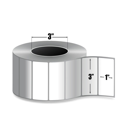Zebra Z-Select 4000T — Étiquettes Transfert Thermique 3" × 1" | 5 180/rouleau | Core 3" Industriel | Ruban requis