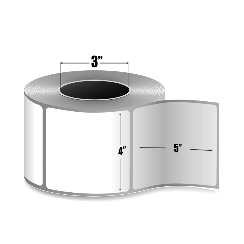 Zebra Z-Select 4000T — Étiquettes Transfert Thermique 4" × 5" | 1 365/rouleau | Core 3" Industriel | Ruban requis