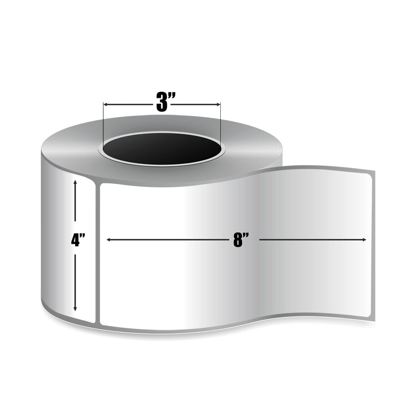 Zebra Z-Select 4000T — Étiquettes Transfert Thermique 4" × 8" | 690/rouleau | Core 3" Industriel | Ruban requis