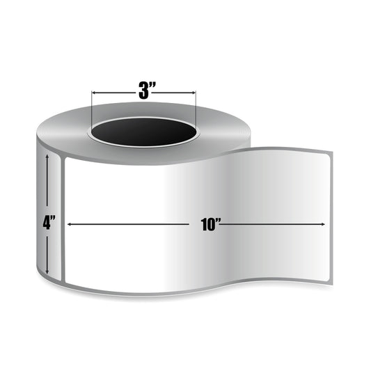 Zebra Z-Select 4000T — Étiquettes Transfert Thermique 4" × 10" | 550/rouleau | Core 3" Industriel | Ruban requis
