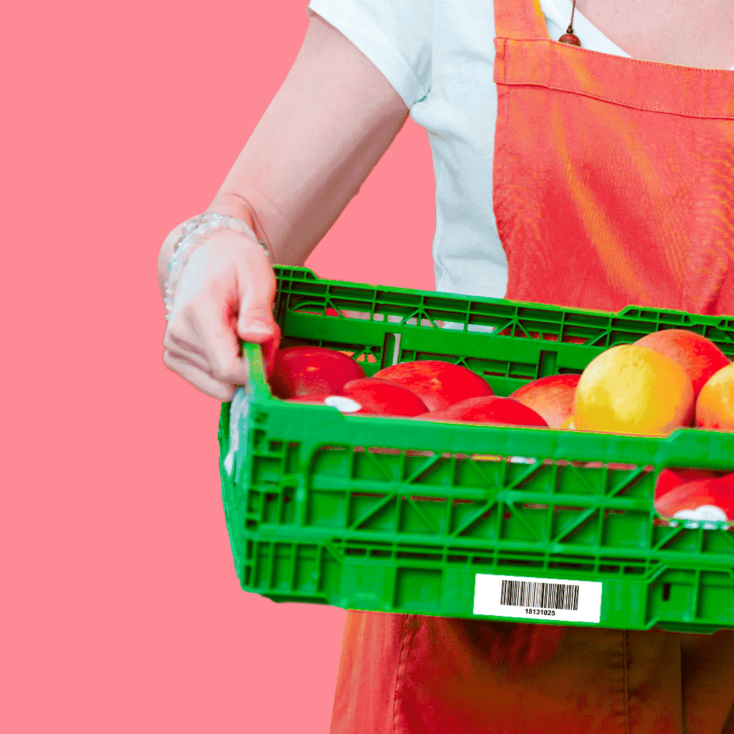 Étiquettes de caisses et bacs pour l’industrie agroalimentaire