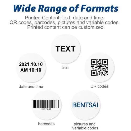 BENTSAI B2 BT-HH6105B2 Portable Barcode Label Handheld Inkjet Printer