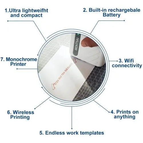 BENTSAI B10 White Mini Handheld Printer - 1 Pack