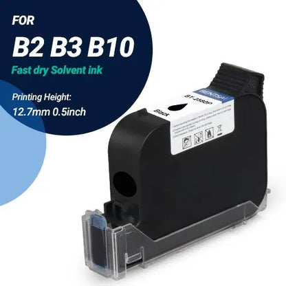 BENTSAI BT-2580P Black Original Fast Dry Solvent Ink Cartridge - 1 Pack
