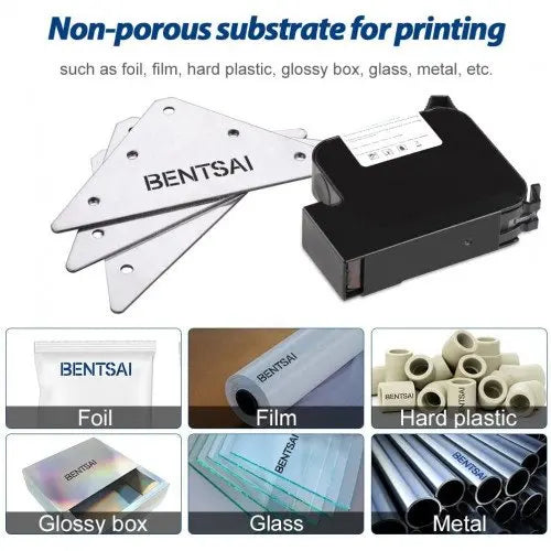 BENTSAI EB22B-L Black Original Solvent Online Fast Dry Ink Cartridge for B85 B35 Handheld Printer - 4 Packs
