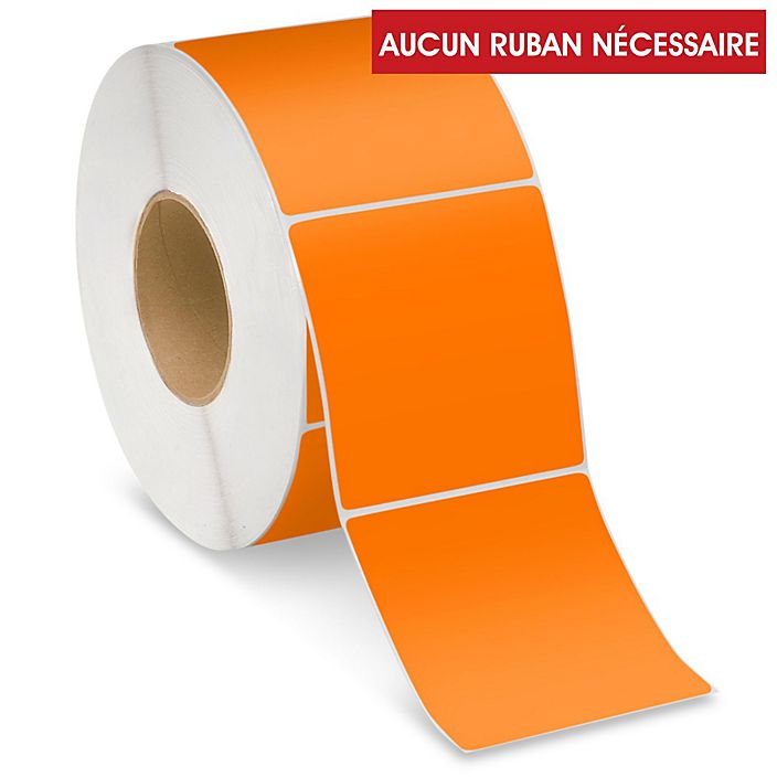 etiquettes-rive-sud,Étiquettes adhésives thermiques directes industrielles – 4 x 4 po - Coloré