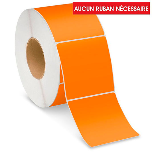 etiquettes-rive-sud,Étiquettes adhésives thermiques directes industrielles – 4 x 4 po - Coloré