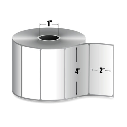 Zebra PolyPro 3000T — Étiquettes Polypropylène Transfert Thermique 4" × 2" | 650/rouleau | Core 1" Desktop | Ruban requis