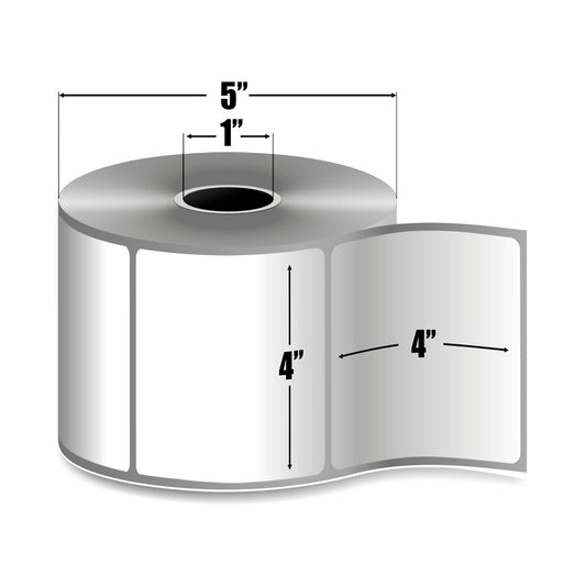 Zebra Z-Select 4000D — Étiquettes Thermiques Directes 4" × 4" | 700/rouleau | Core 1" Desktop | Sans Ruban