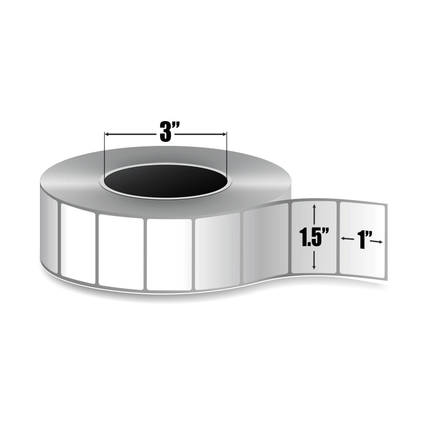 Étiquettes Thermiques Transfert Décollables S-Series — 1.5" × 1" | 5 500/rouleau | Core 3" Industriel