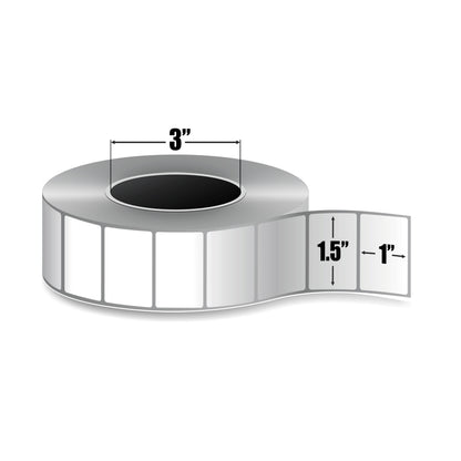 Étiquettes Thermiques Transfert Décollables S-Series — 1.5" × 1" | 5 500/rouleau | Core 3" Industriel