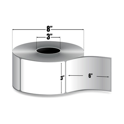 Zebra Z-Select 4000T — Étiquettes Transfert Thermique 3" × 6" | 910/rouleau | Core 3" Industriel | Ruban requis