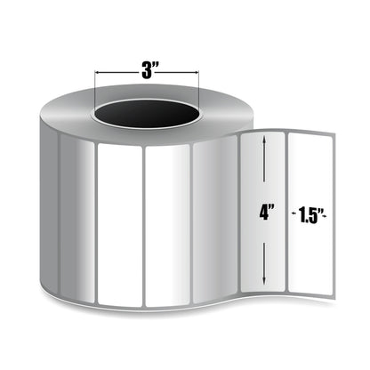 Zebra Z-Select 4000T — Étiquettes Transfert Thermique 4" × 1.50" | 4 225/rouleau | Core 3" Industriel | Ruban requis