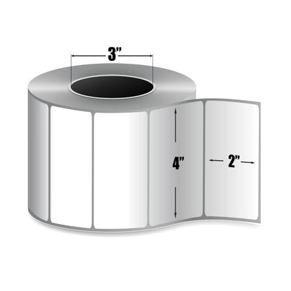 Étiquettes Thermiques Transfert Décollables 4" × 2" | Core 1" Desktop | Amovible T23 / Repositionnable T92