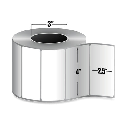 Étiquettes Thermiques Transfert Décollables S-Series 4" × 2.5" | Core 3" Industriel | Amovible T23 / Repositionnable T92