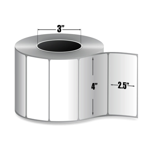 Étiquettes Thermiques Transfert Décollables S-Series 4" × 2.5" | Core 3" Industriel | Amovible T23 / Repositionnable T92
