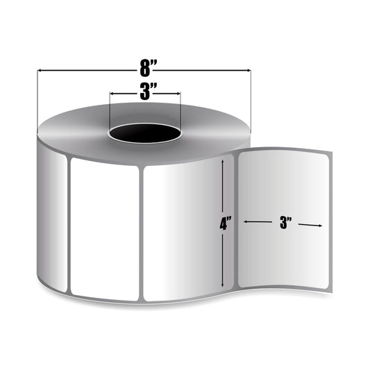Zebra Z-Select 4000T — Étiquettes Transfert Thermique 4" × 3" | 2 238/rouleau | Core 3" Industriel | Ruban requis