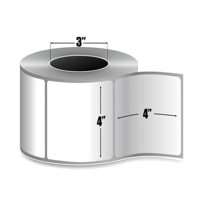 Zebra Z-Select 4000T — Étiquettes Transfert Thermique 4" × 4" | 1 696/rouleau | Core 3" Industriel | Ruban requis