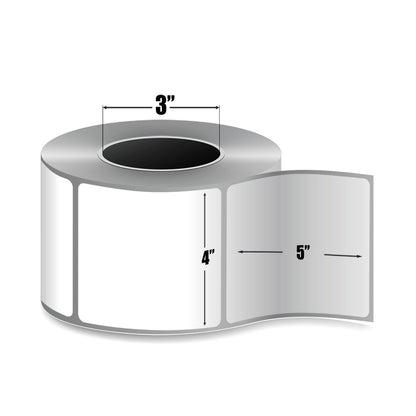 Zebra Z-Select 4000T — Étiquettes Transfert Thermique 4" × 5" | 1 365/rouleau | Core 3" Industriel | Ruban requis