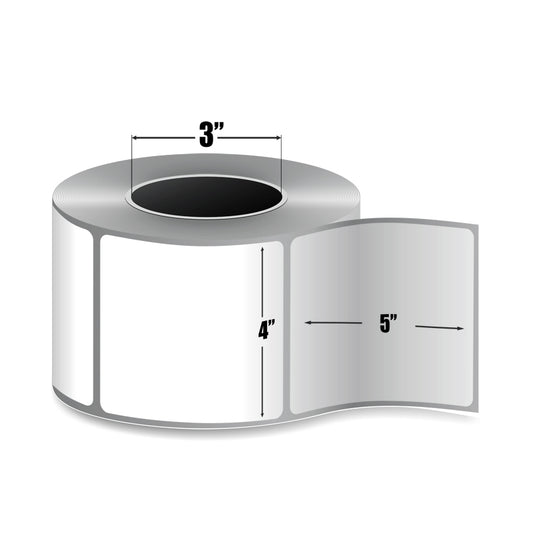 Zebra Z-Select 4000T — Étiquettes Transfert Thermique 4" × 5" | 1 365/rouleau | Core 3" Industriel | Ruban requis