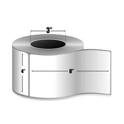 Zebra Z-Select 4000T — Étiquettes Transfert Thermique 4" × 8" | 690/rouleau | Core 3" Industriel | Ruban requis