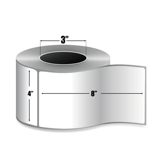 Zebra Z-Select 4000T — Étiquettes Transfert Thermique 4" × 8" | 690/rouleau | Core 3" Industriel | Ruban requis