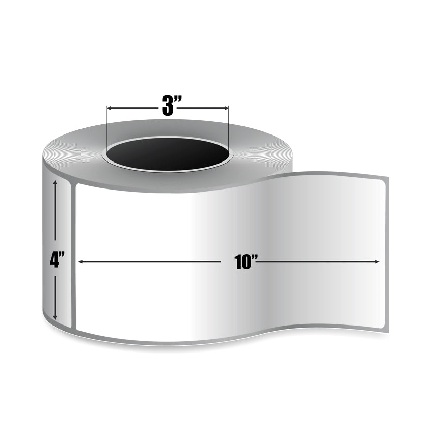 Zebra Z-Select 4000T — Étiquettes Transfert Thermique 4" × 10" | 550/rouleau | Core 3" Industriel | Ruban requis