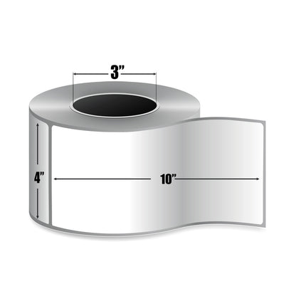 Zebra Z-Select 4000T — Étiquettes Transfert Thermique 4" × 10" | 550/rouleau | Core 3" Industriel | Ruban requis