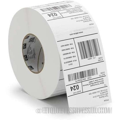 etiquettes-rive-sud,Zebra 2.25" x 1.25" Z-Perform 2000D Label - 10000297 - Vendu au rouleau